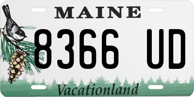 ME license plate 8366UD