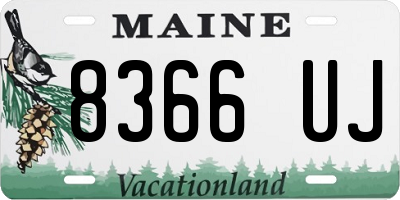 ME license plate 8366UJ