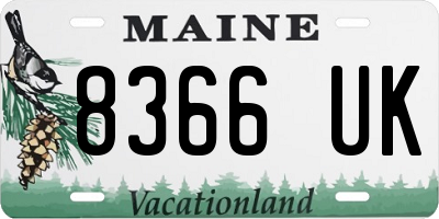 ME license plate 8366UK