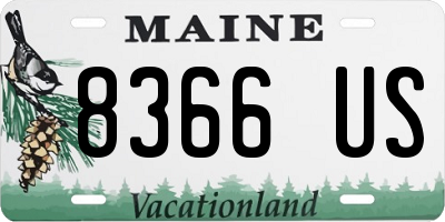 ME license plate 8366US