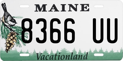 ME license plate 8366UU