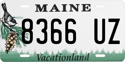 ME license plate 8366UZ