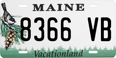 ME license plate 8366VB