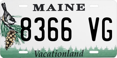 ME license plate 8366VG