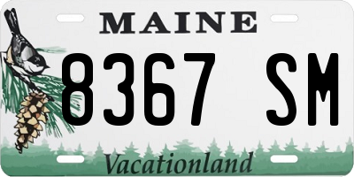 ME license plate 8367SM