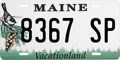 ME license plate 8367SP