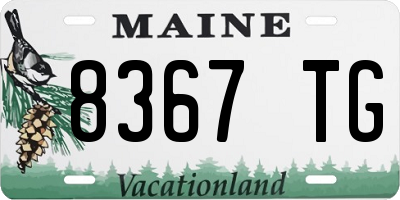 ME license plate 8367TG
