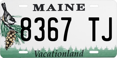 ME license plate 8367TJ