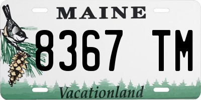 ME license plate 8367TM