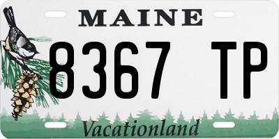 ME license plate 8367TP