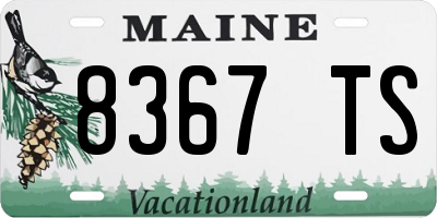 ME license plate 8367TS