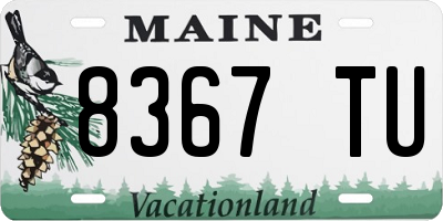 ME license plate 8367TU