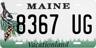 ME license plate 8367UG