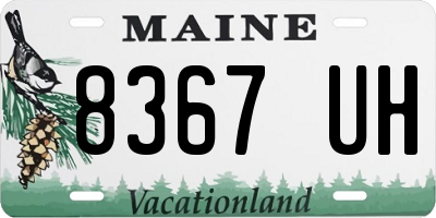ME license plate 8367UH