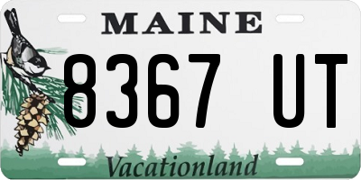 ME license plate 8367UT