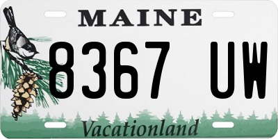 ME license plate 8367UW