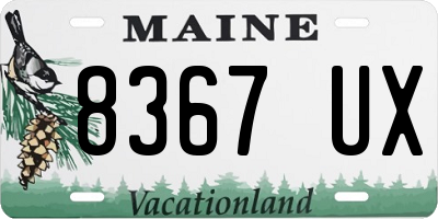 ME license plate 8367UX