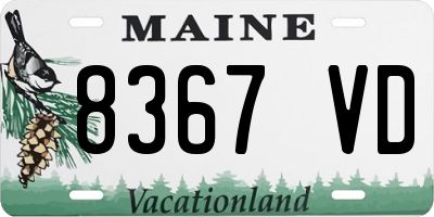 ME license plate 8367VD