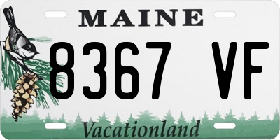 ME license plate 8367VF