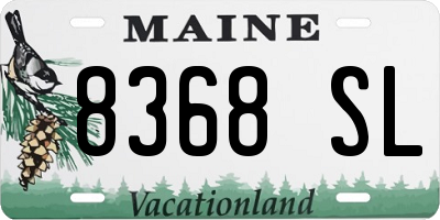 ME license plate 8368SL