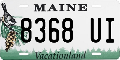 ME license plate 8368UI