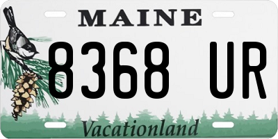 ME license plate 8368UR