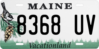 ME license plate 8368UV