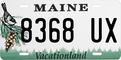 ME license plate 8368UX