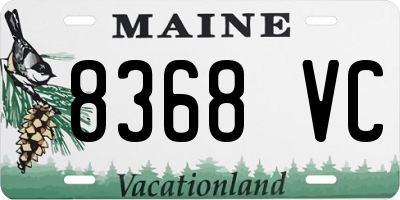 ME license plate 8368VC
