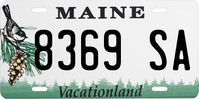 ME license plate 8369SA