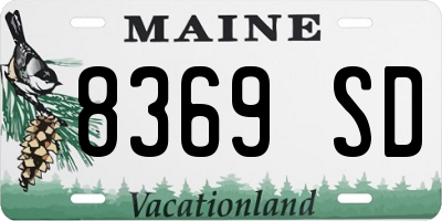 ME license plate 8369SD