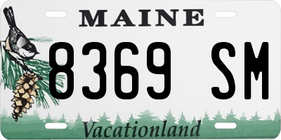 ME license plate 8369SM