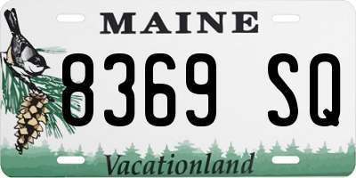 ME license plate 8369SQ