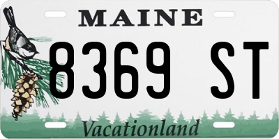 ME license plate 8369ST
