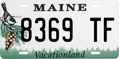 ME license plate 8369TF