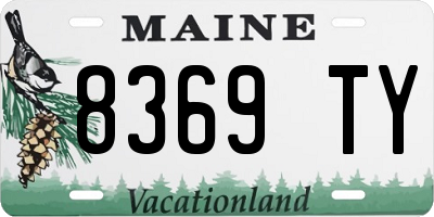 ME license plate 8369TY