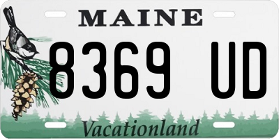 ME license plate 8369UD