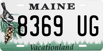 ME license plate 8369UG