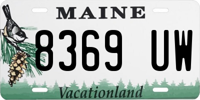 ME license plate 8369UW