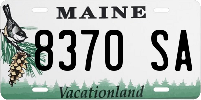 ME license plate 8370SA