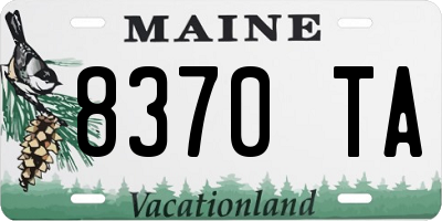 ME license plate 8370TA