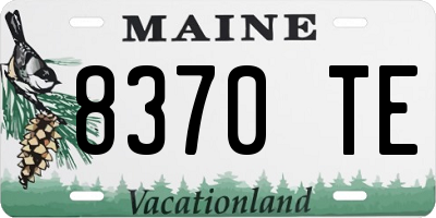 ME license plate 8370TE