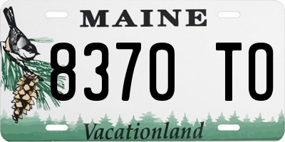 ME license plate 8370TO