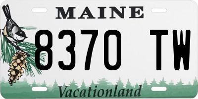 ME license plate 8370TW