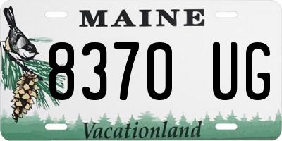ME license plate 8370UG