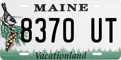 ME license plate 8370UT