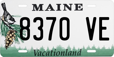 ME license plate 8370VE