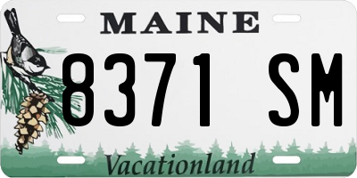 ME license plate 8371SM