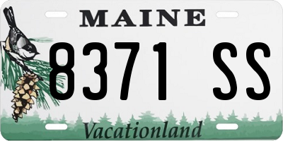 ME license plate 8371SS