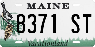 ME license plate 8371ST